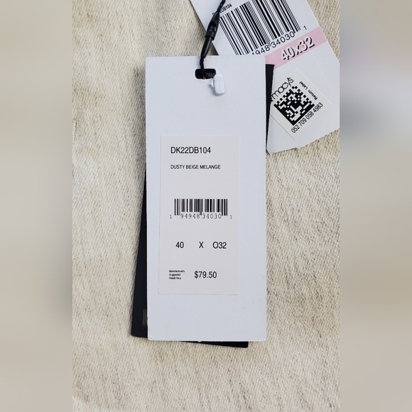 DKNY BEDFORD STRETCH SLIM STRAIGHT LEG BEIGE MEN'S SIZE 40 - Picture 9 of 13